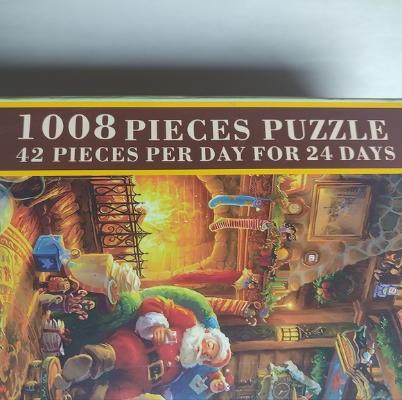 Jigsaw Puzzle Advent Calendar 1008 Pieces Puzzle 24 Days Christmas Old Man Santa - Picture 11 of 16